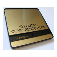 Alumetal 12x12 Inch Conference Room Aluminum Signs Custom Text and Logo